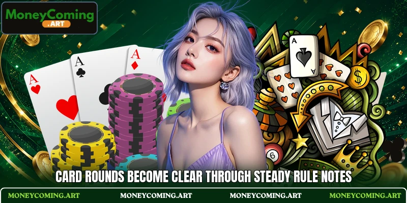 Card rounds become clear through steady rule notes
