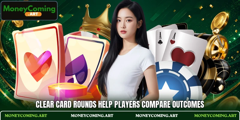 Clear card rounds help players compare outcomes