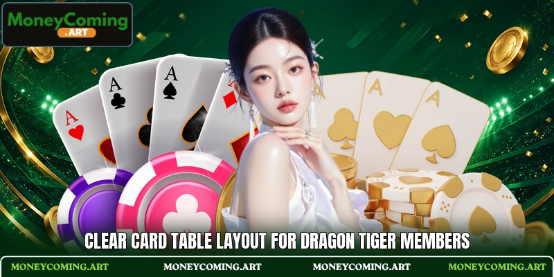 clear card table layout for dragon tiger members