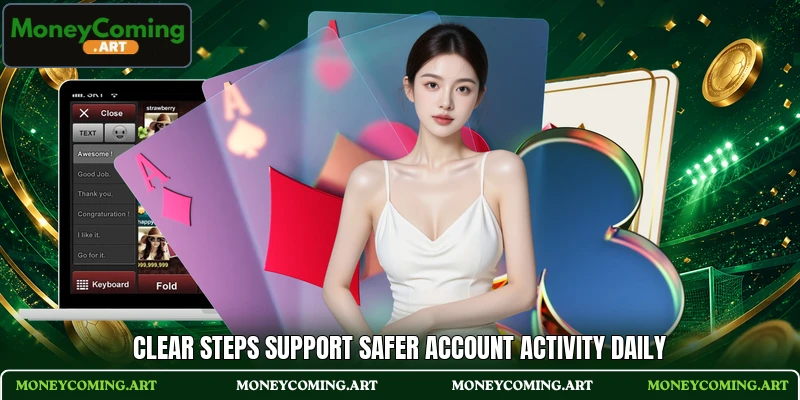 Clear steps support safer account activity daily Clear steps support safer account activity daily