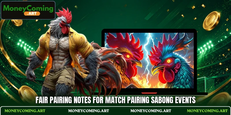 Fair pairing notes for Match Pairing Sabong events