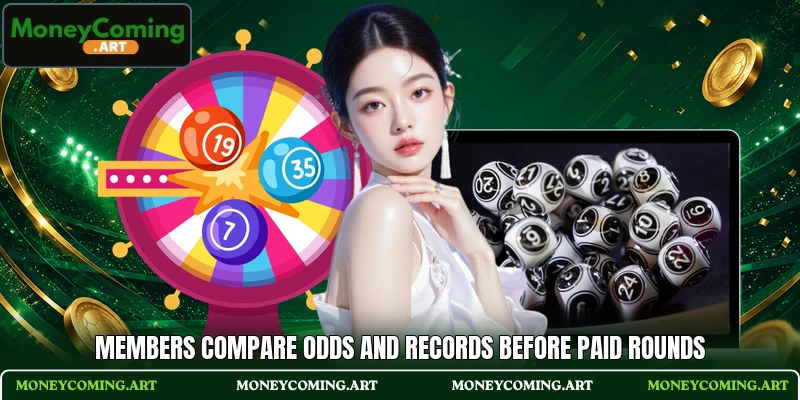 Members compare odds and records before paid rounds