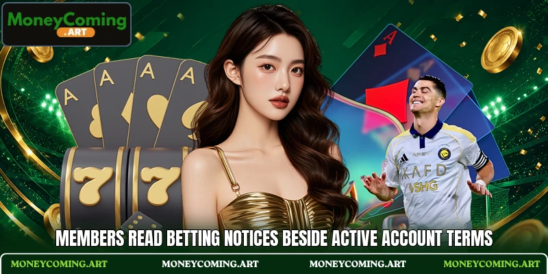 Members read betting notices beside active account terms Members read betting notices beside active account terms