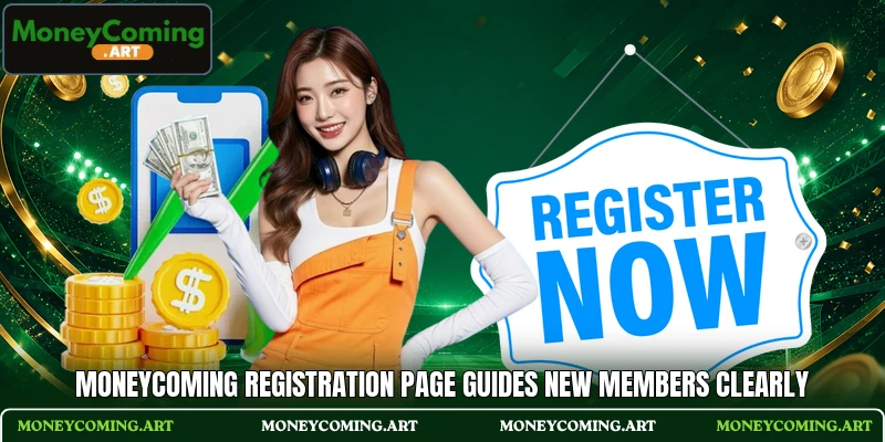 MoneyComing registration page guides new members clearly