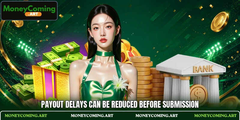 Payout delays can be reduced before submission