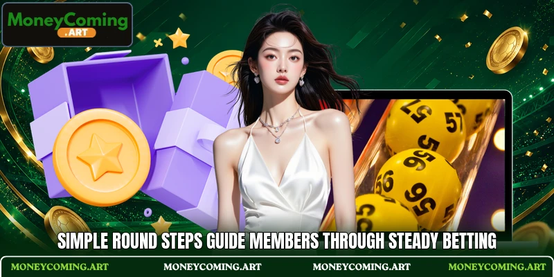 Simple round steps guide members through steady betting